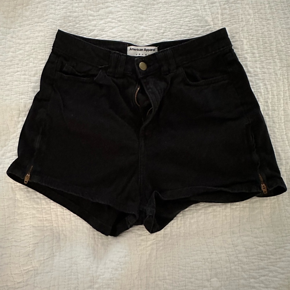 American Apparel high waisted shorts with side zipper